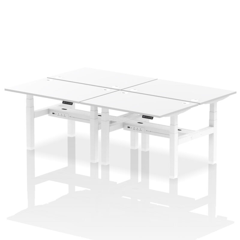 Breeze Back-to-Back Height Adjustable Bench Desk - 4 Person - Image 21