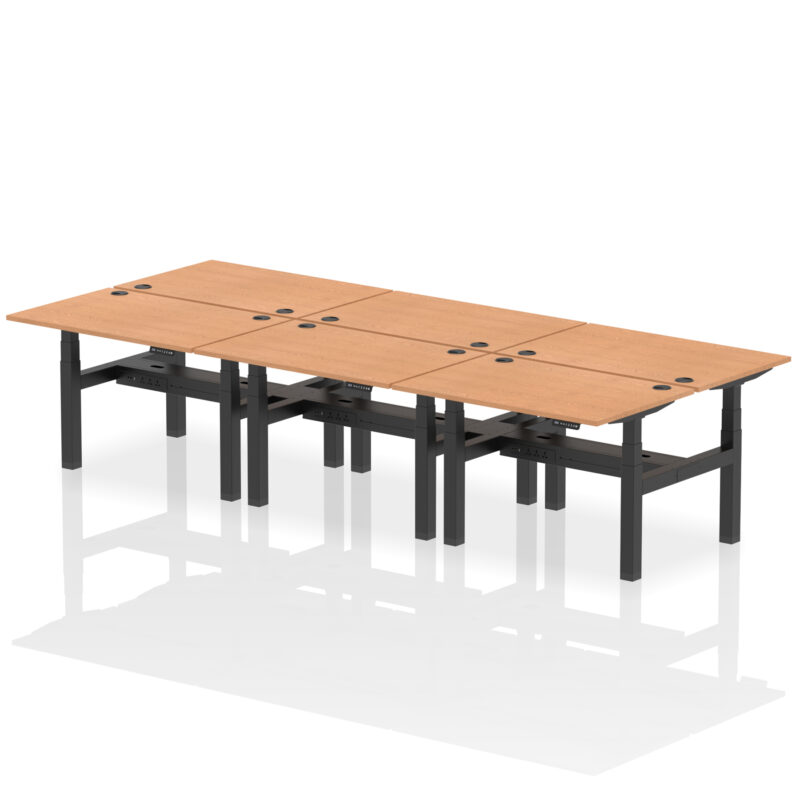 Breeze Back-to-Back Height Adjustable Bench Desk - 6 Person - Image 13