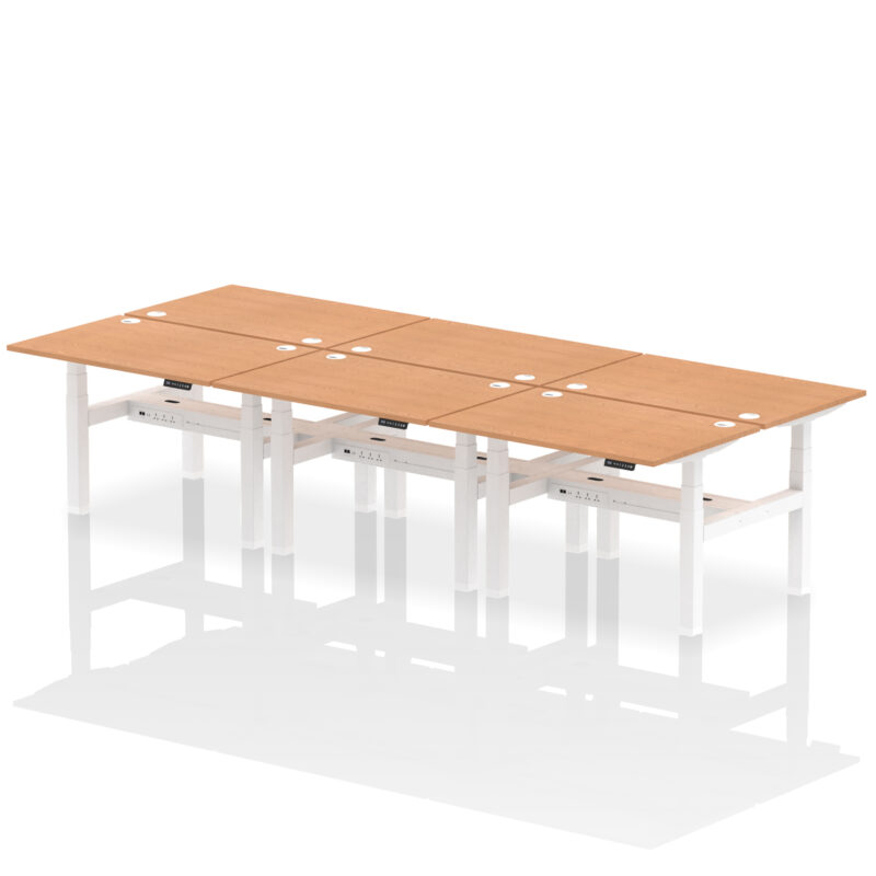 Breeze Back-to-Back Height Adjustable Bench Desk - 6 Person - Image 15