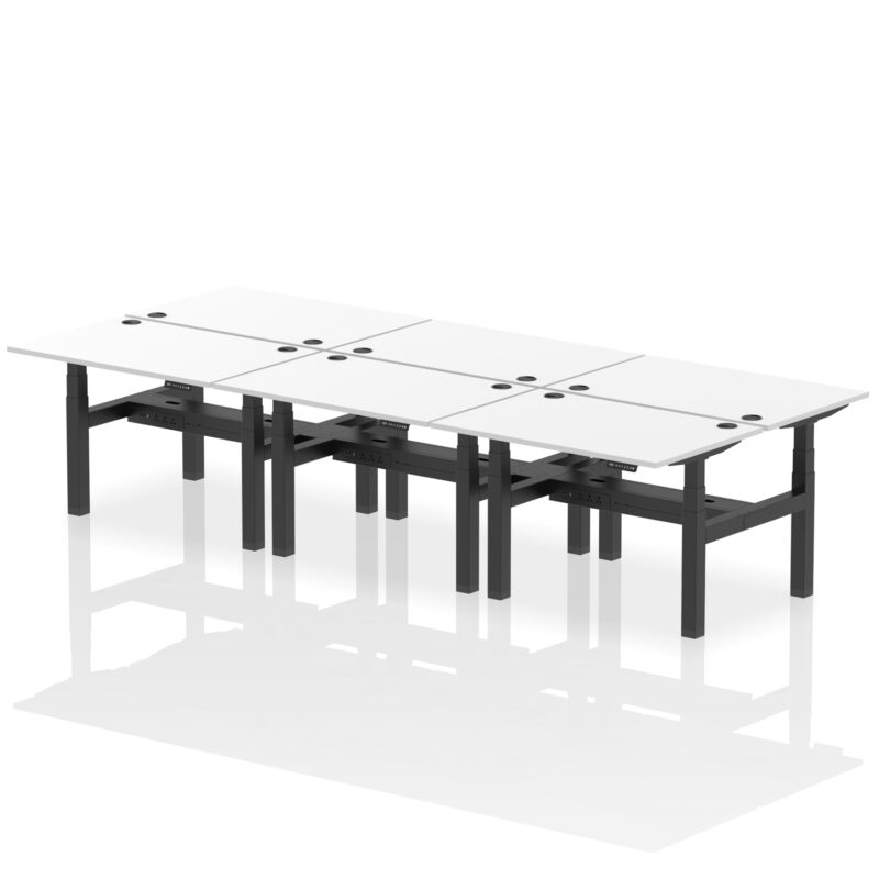 Breeze Back-to-Back Height Adjustable Bench Desk - 6 Person - Image 19