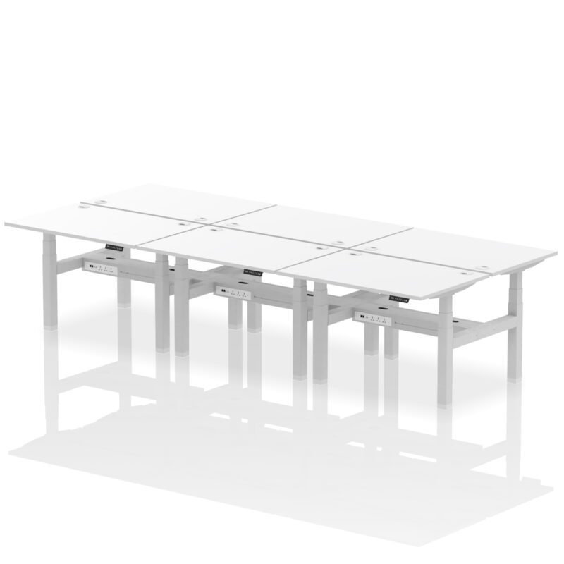 Breeze Back-to-Back Height Adjustable Bench Desk - 6 Person - Image 20
