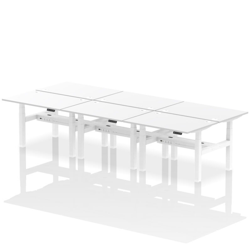 Breeze Back-to-Back Height Adjustable Bench Desk - 6 Person - Image 21