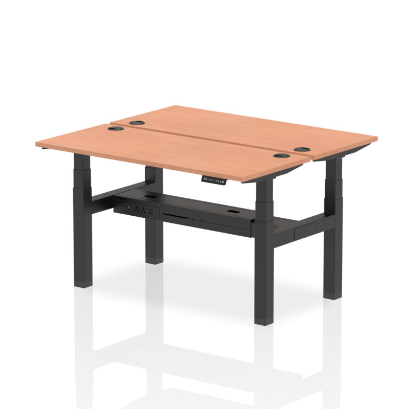 Breeze Back-to-Back Slimline Height Adjustable Bench Desk - 2 Person - Image 22