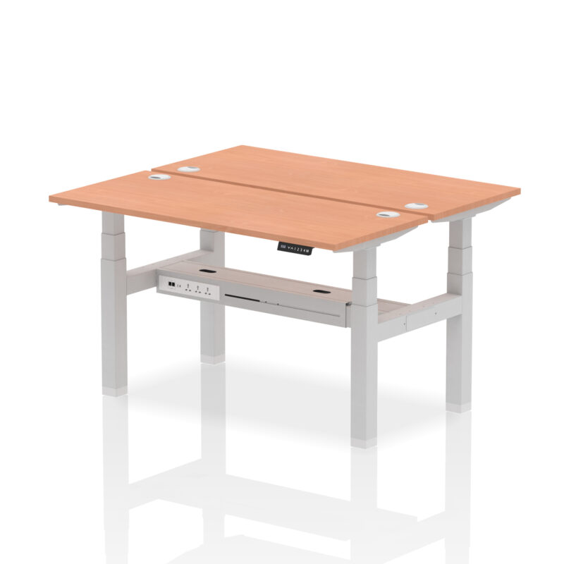 Breeze Back-to-Back Slimline Height Adjustable Bench Desk - 2 Person - Image 23
