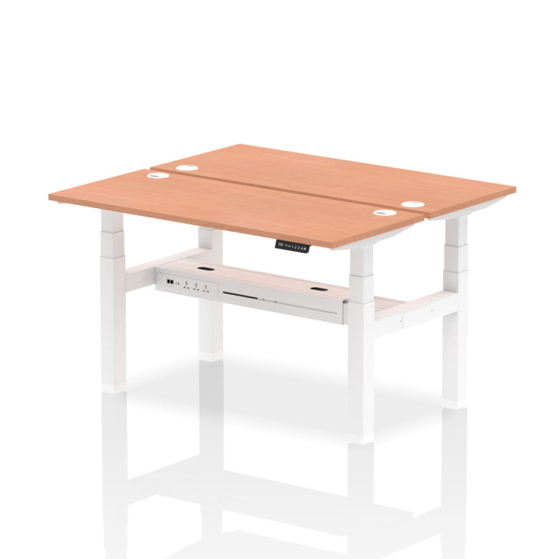 Breeze Back-to-Back Slimline Height Adjustable Bench Desk - 2 Person - Image 24