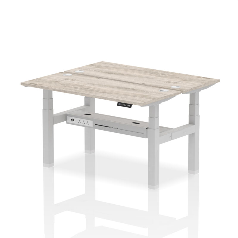 Breeze Back-to-Back Slimline Height Adjustable Bench Desk - 2 Person - Image 29