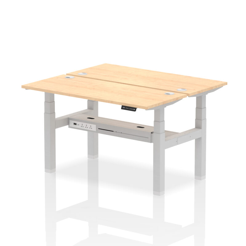 Breeze Back-to-Back Slimline Height Adjustable Bench Desk - 2 Person - Image 32