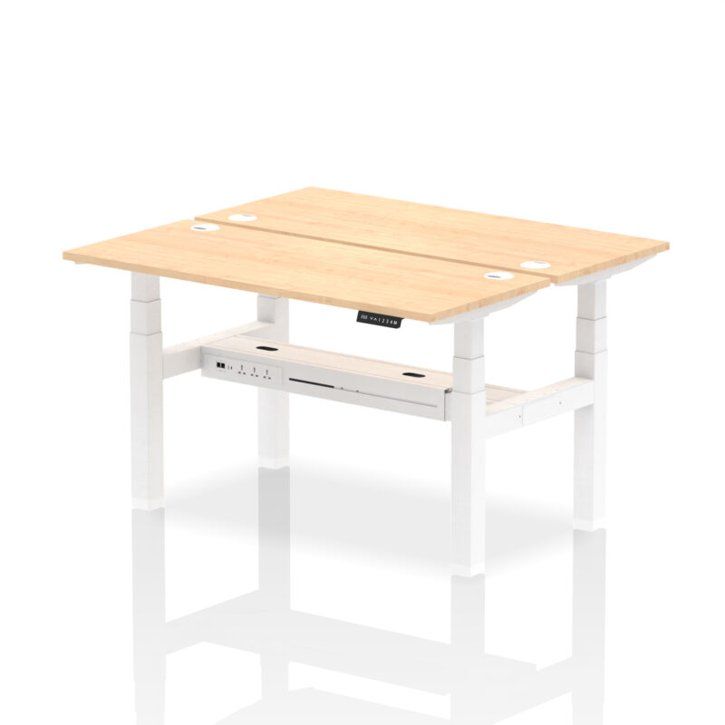 Breeze Back-to-Back Slimline Height Adjustable Bench Desk - 2 Person - Image 33