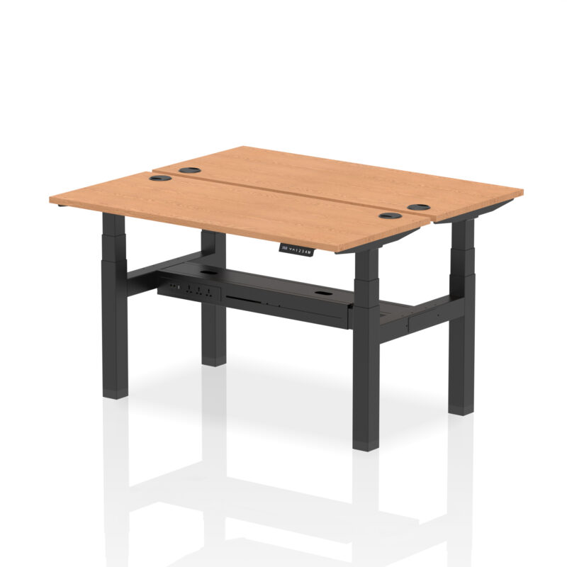 Breeze Back-to-Back Slimline Height Adjustable Bench Desk - 2 Person - Image 34