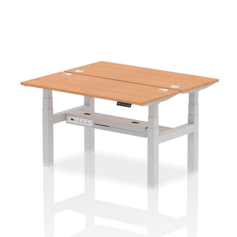 Breeze Back-to-Back Slimline Height Adjustable Bench Desk - 2 Person - Image 35