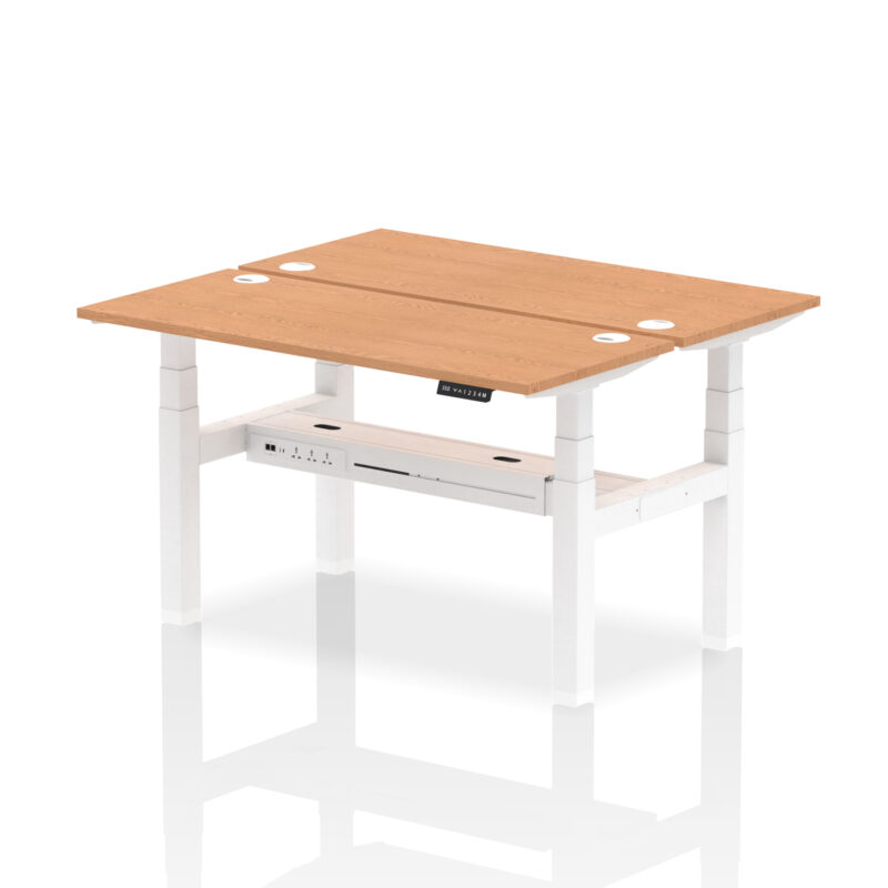 Breeze Back-to-Back Slimline Height Adjustable Bench Desk - 2 Person - Image 36
