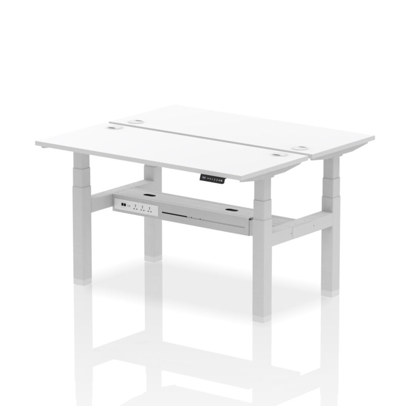 Breeze Back-to-Back Slimline Height Adjustable Bench Desk - 2 Person - Image 41