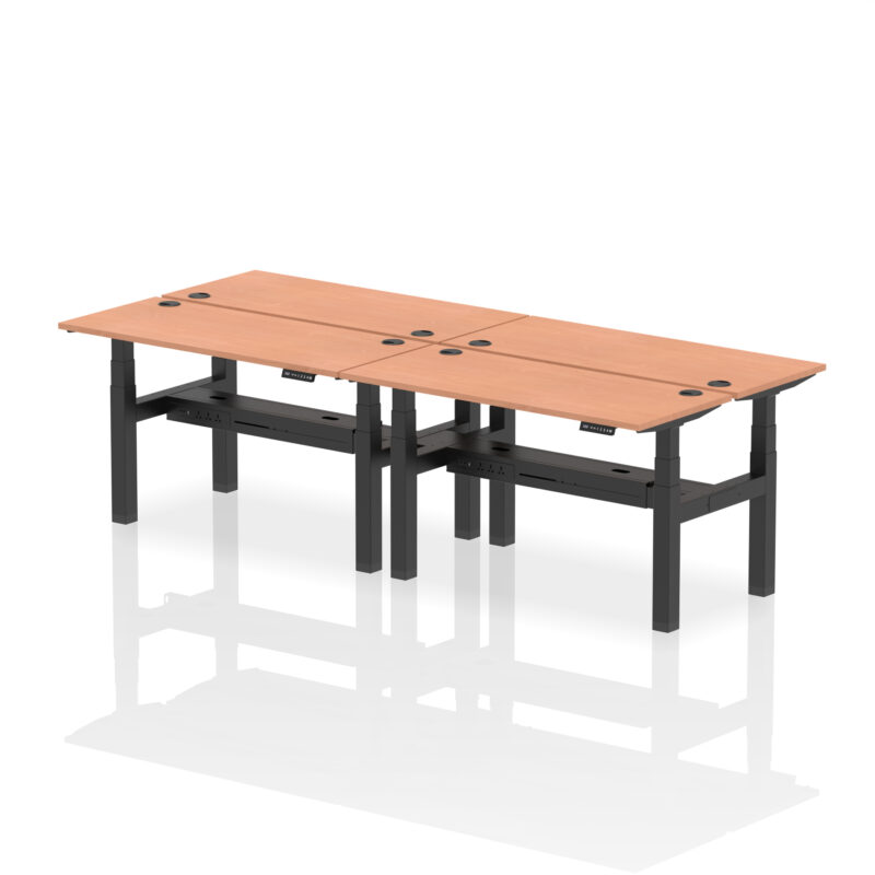 Breeze Back-to-Back Slimline Height Adjustable Bench Desk - 4 Person - Image 22