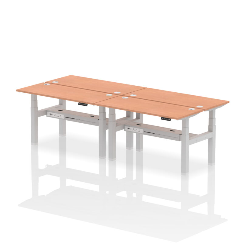 Breeze Back-to-Back Slimline Height Adjustable Bench Desk - 4 Person - Image 23