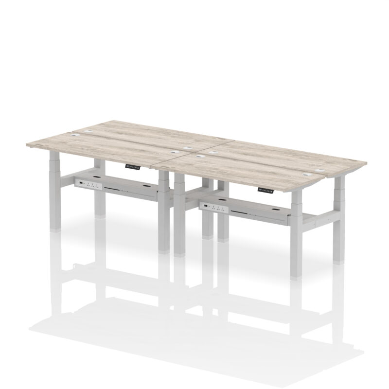 Breeze Back-to-Back Slimline Height Adjustable Bench Desk - 4 Person - Image 29