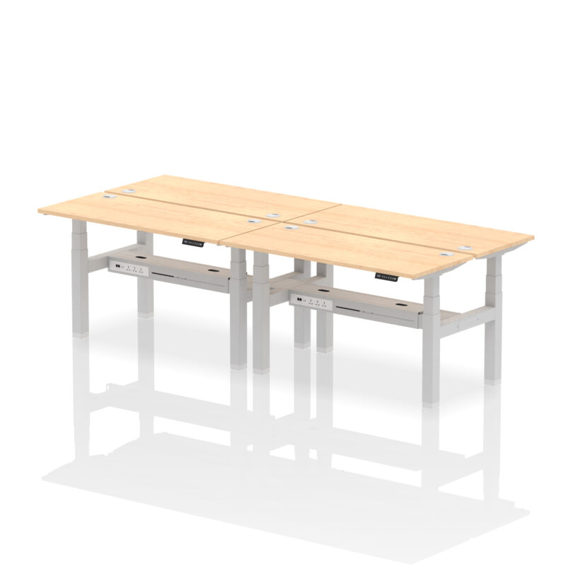 Breeze Back-to-Back Slimline Height Adjustable Bench Desk - 4 Person - Image 32