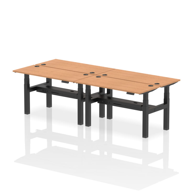 Breeze Back-to-Back Slimline Height Adjustable Bench Desk - 4 Person - Image 34
