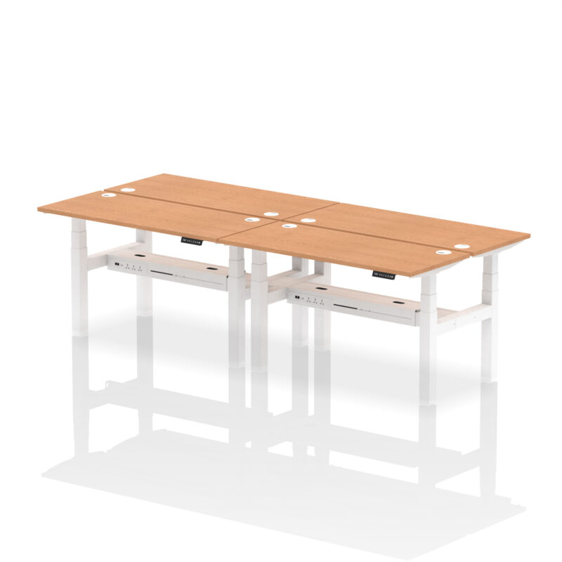 Breeze Back-to-Back Slimline Height Adjustable Bench Desk - 4 Person - Image 36