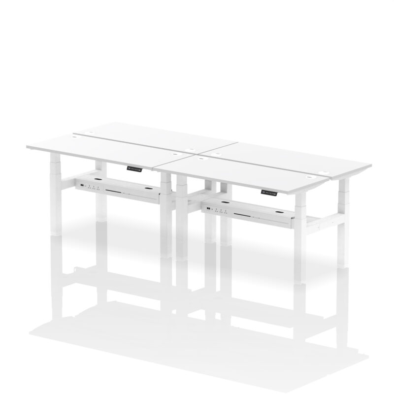 Breeze Back-to-Back Slimline Height Adjustable Bench Desk - 4 Person - Image 42