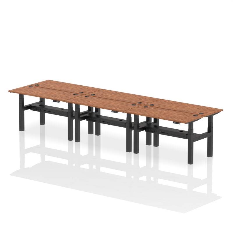 Breeze Back-to-Back Slimline Height Adjustable Bench Desk - 6 Person - Image 37