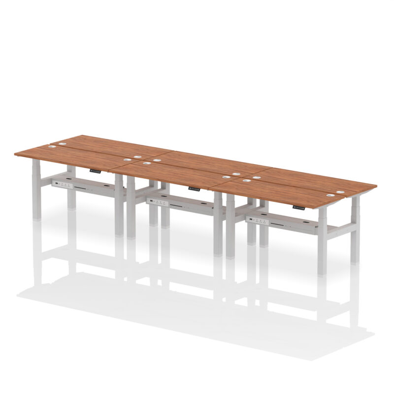 Breeze Back-to-Back Slimline Height Adjustable Bench Desk - 6 Person - Image 38