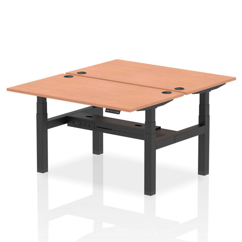 Breeze Back-to-Back Height Adjustable Bench Desk - 2 Person - Image 22