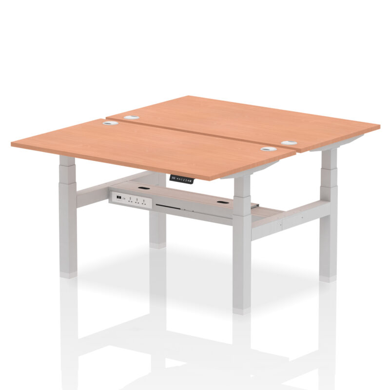 Breeze Back-to-Back Height Adjustable Bench Desk - 2 Person - Image 23