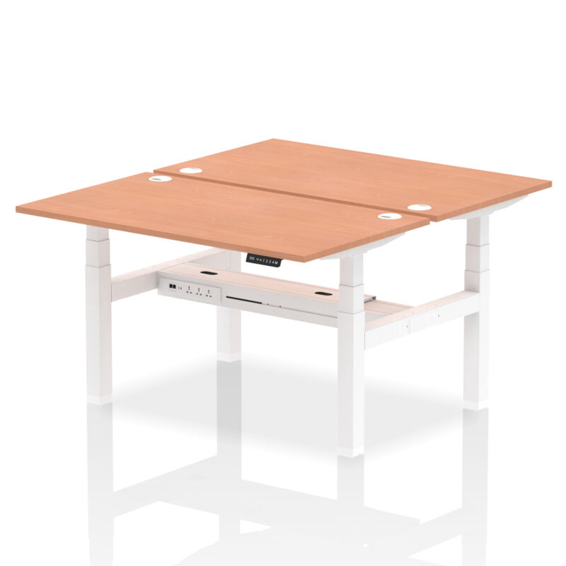 Breeze Back-to-Back Height Adjustable Bench Desk - 2 Person - Image 24
