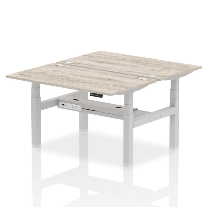 Breeze Back-to-Back Height Adjustable Bench Desk - 2 Person - Image 29
