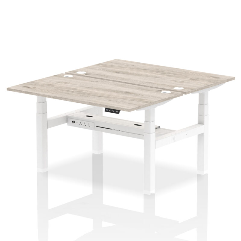 Breeze Back-to-Back Height Adjustable Bench Desk - 2 Person - Image 30