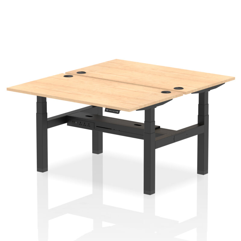 Breeze Back-to-Back Height Adjustable Bench Desk - 2 Person - Image 31