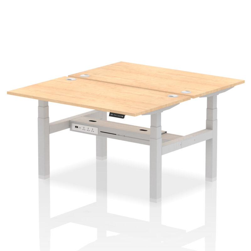 Breeze Back-to-Back Height Adjustable Bench Desk - 2 Person - Image 32