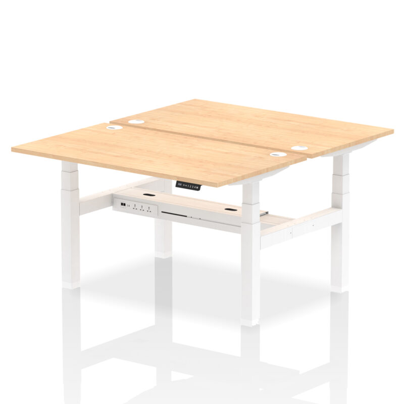 Breeze Back-to-Back Height Adjustable Bench Desk - 2 Person - Image 33