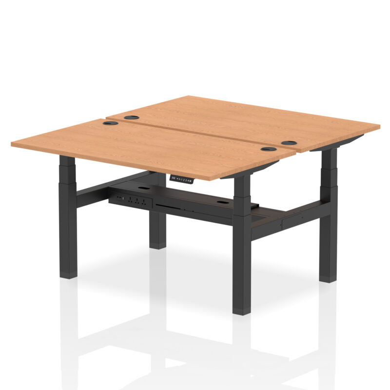 Breeze Back-to-Back Height Adjustable Bench Desk - 2 Person - Image 34