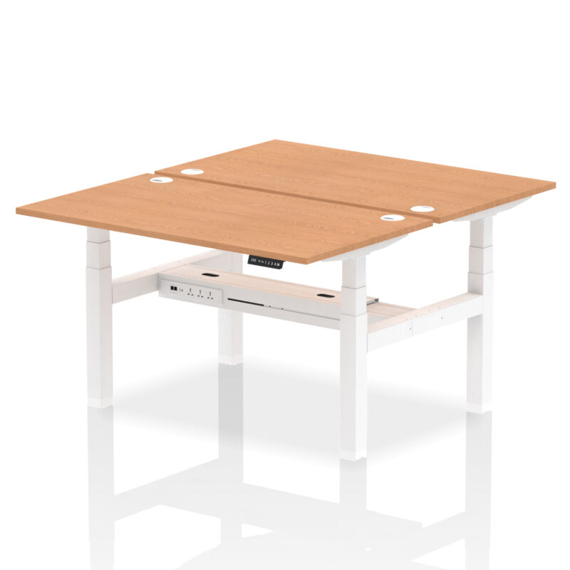 Breeze Back-to-Back Height Adjustable Bench Desk - 2 Person - Image 36
