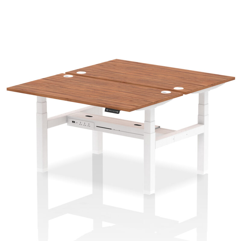 Breeze Back-to-Back Height Adjustable Bench Desk - 2 Person - Image 39