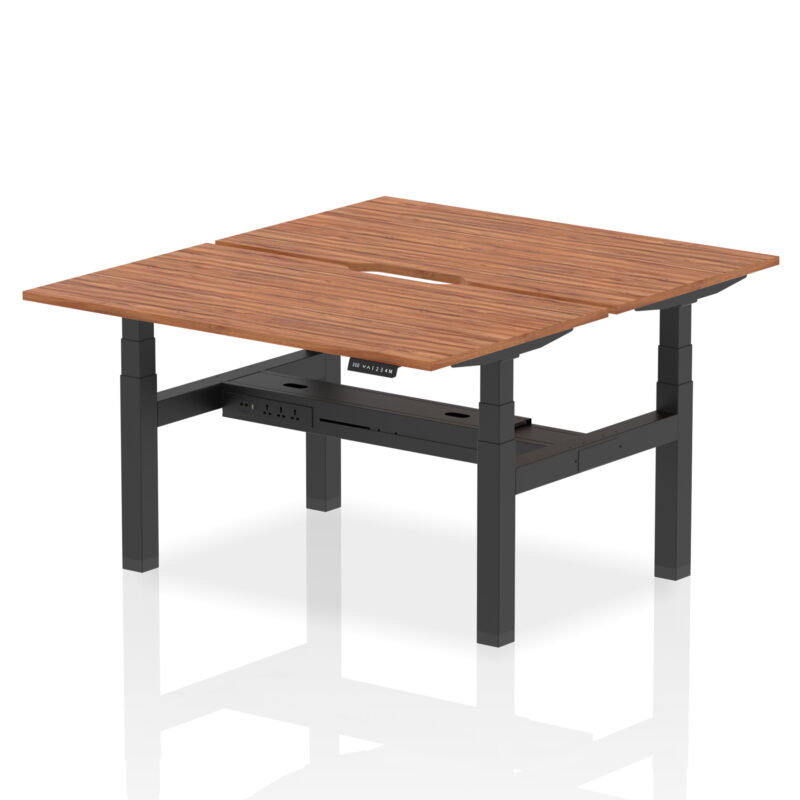 Breeze Back-to-Back Scalloped Edge Height Adjustable Bench Desk - 2 Person - Image 31