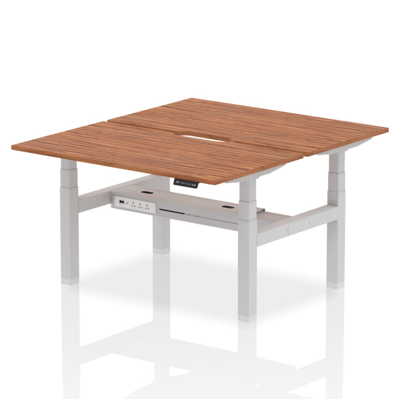Breeze Back-to-Back Scalloped Edge Height Adjustable Bench Desk - 2 Person - Image 32