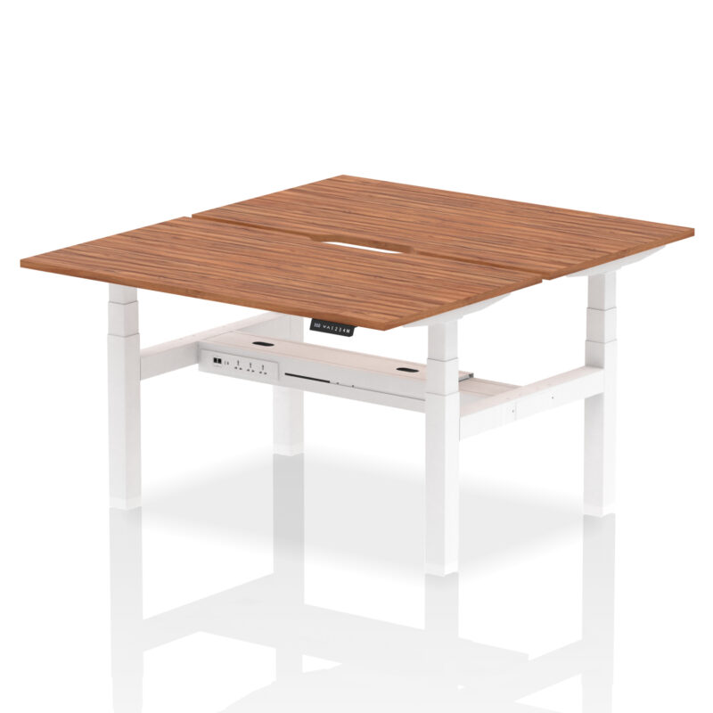 Breeze Back-to-Back Scalloped Edge Height Adjustable Bench Desk - 2 Person - Image 33