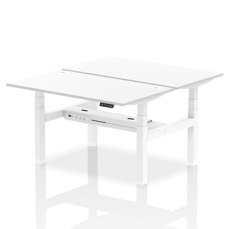 Breeze Back-to-Back Height Adjustable Bench Desk - 2 Person - Image 42