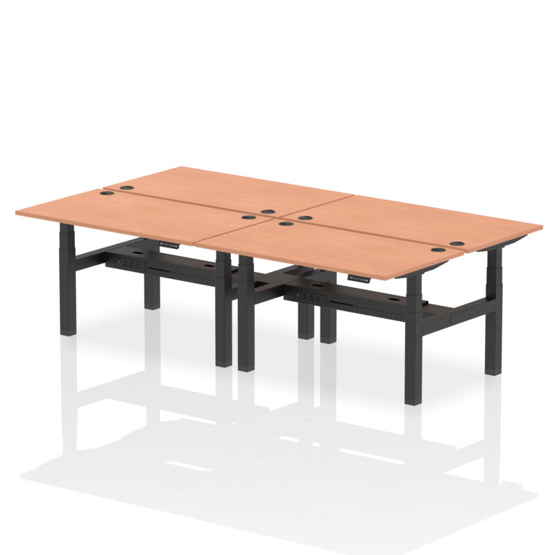 Breeze Back-to-Back Height Adjustable Bench Desk - 4 Person - Image 22