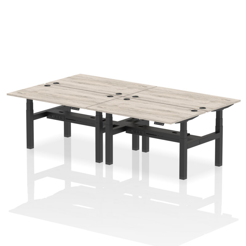 Breeze Back-to-Back Height Adjustable Bench Desk - 4 Person - Image 28