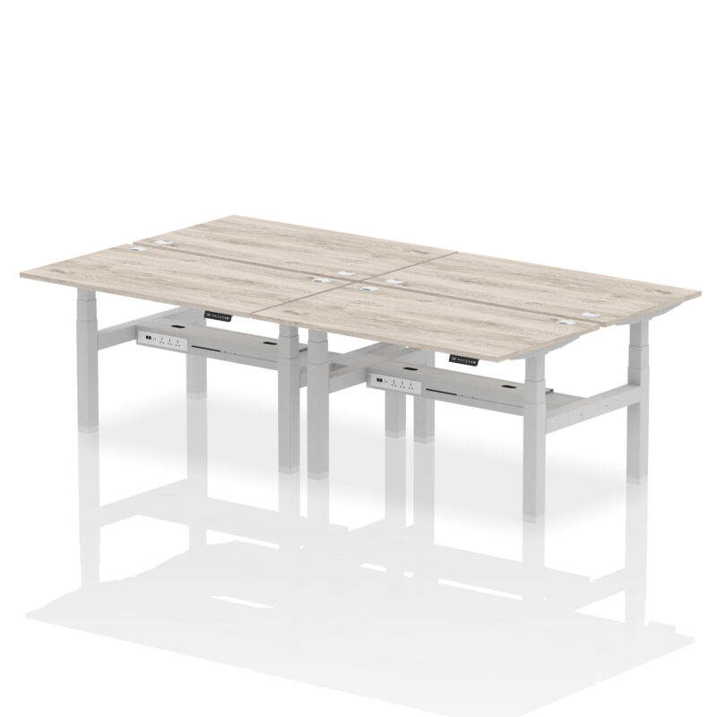Breeze Back-to-Back Height Adjustable Bench Desk - 4 Person - Image 29
