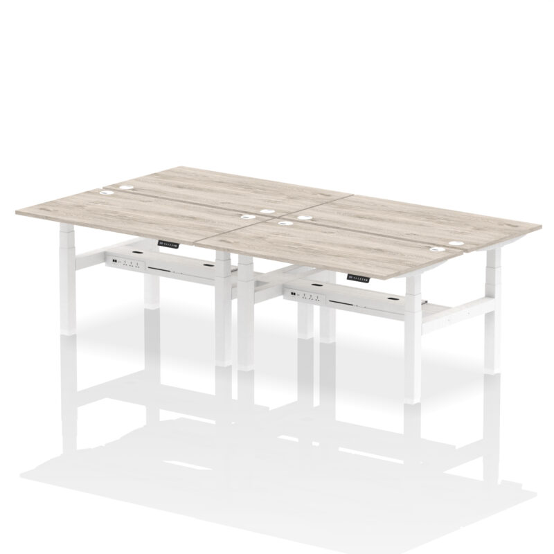 Breeze Back-to-Back Height Adjustable Bench Desk - 4 Person - Image 30