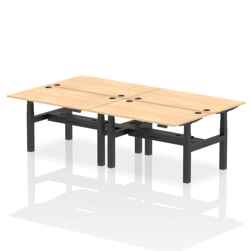 Breeze Back-to-Back Height Adjustable Bench Desk - 4 Person - Image 31