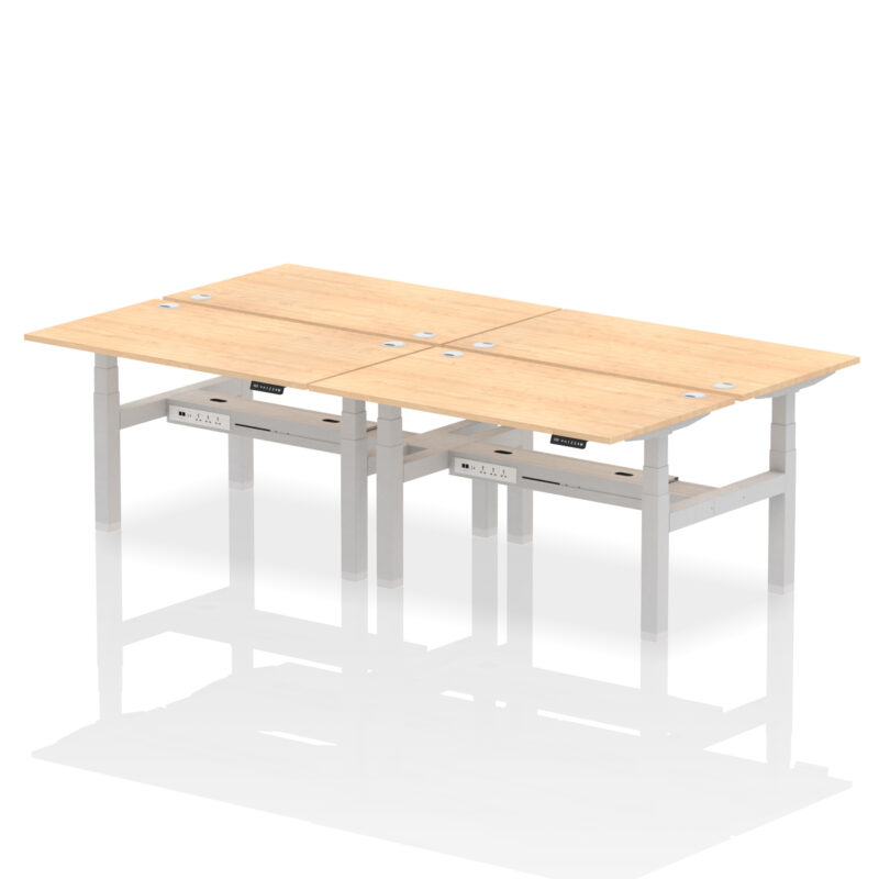 Breeze Back-to-Back Height Adjustable Bench Desk - 4 Person - Image 32