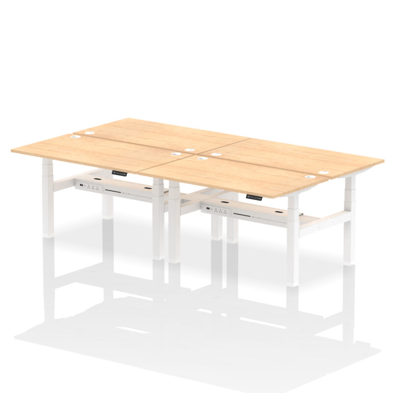 Breeze Back-to-Back Height Adjustable Bench Desk - 4 Person - Image 33