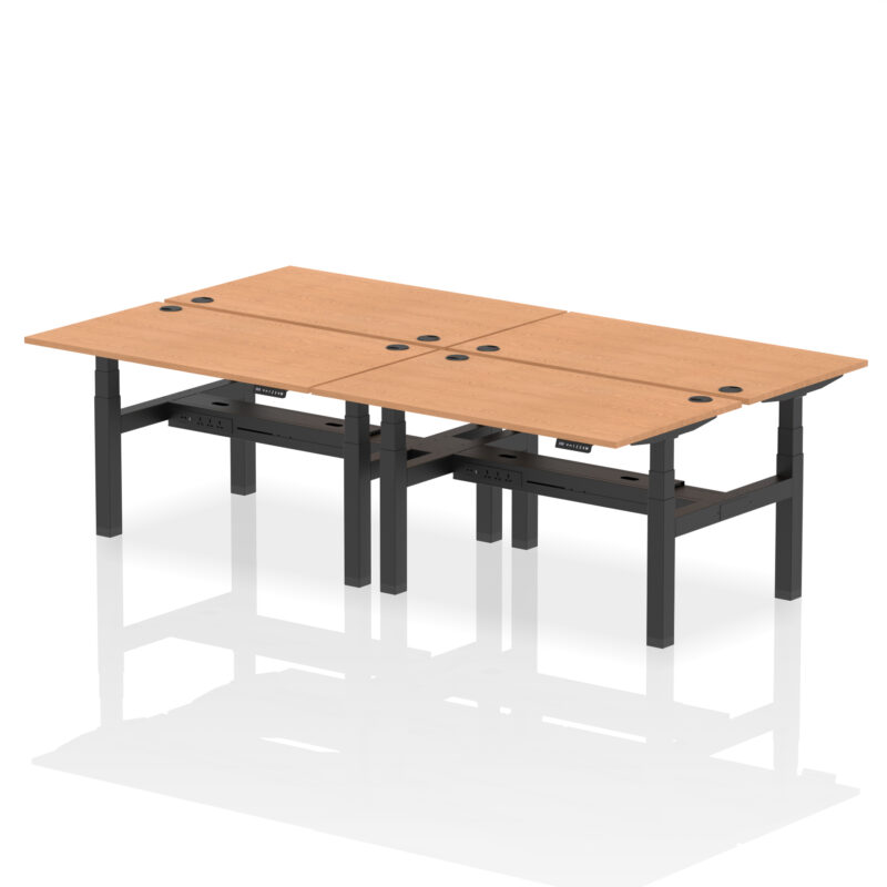 Breeze Back-to-Back Height Adjustable Bench Desk - 4 Person - Image 34