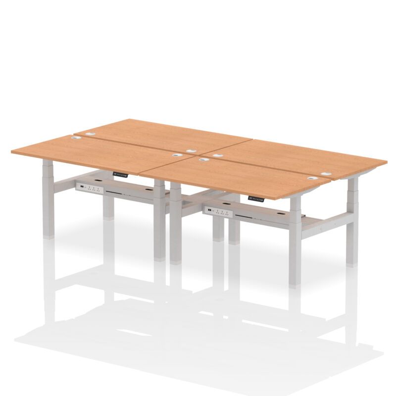 Breeze Back-to-Back Height Adjustable Bench Desk - 4 Person - Image 35