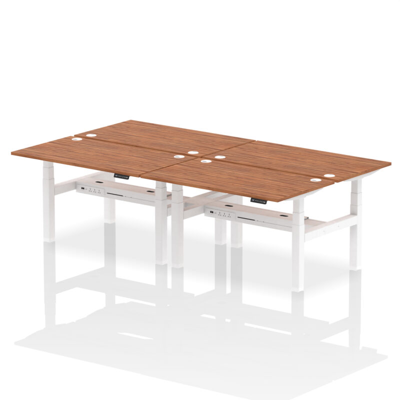 Breeze Back-to-Back Height Adjustable Bench Desk - 4 Person - Image 39